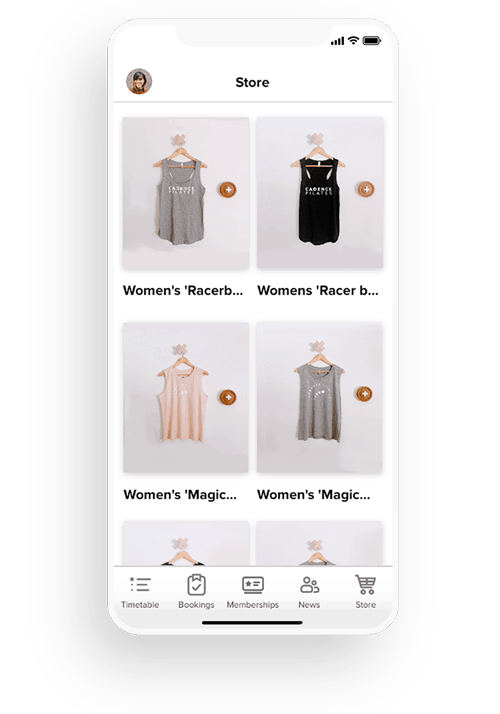 Pilates Apparel Store - Pilates Studio Mobile App